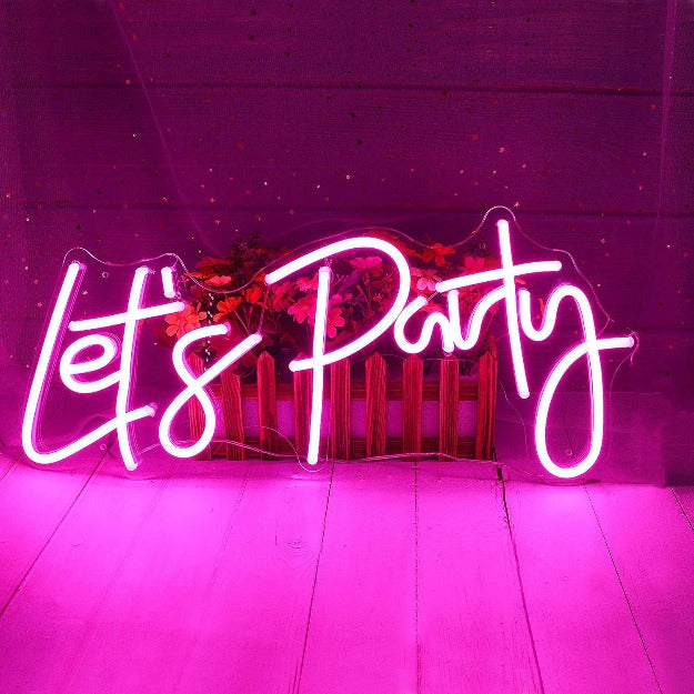 Let's Party Neon Sign Light