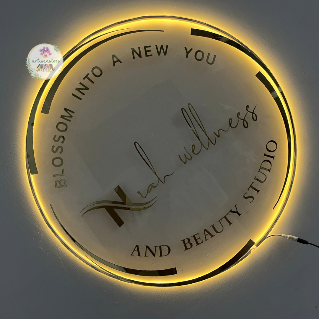 Logo round LED name plate