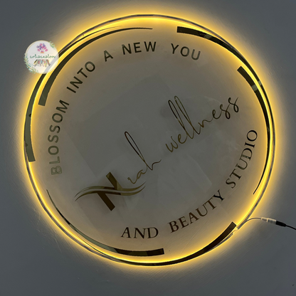 Logo round LED name plate