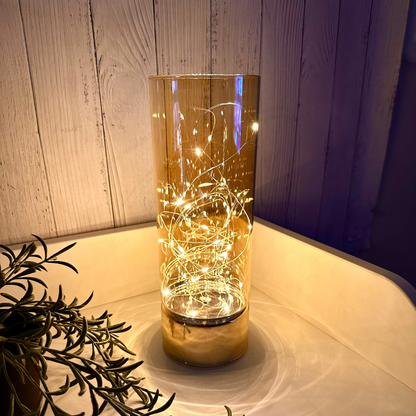 Glass Table Lamps with Fairy Lights | Open Top Glass