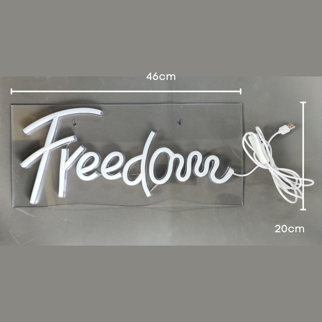 Freedom Neon Sign Light Wall Hanging | USB Operated