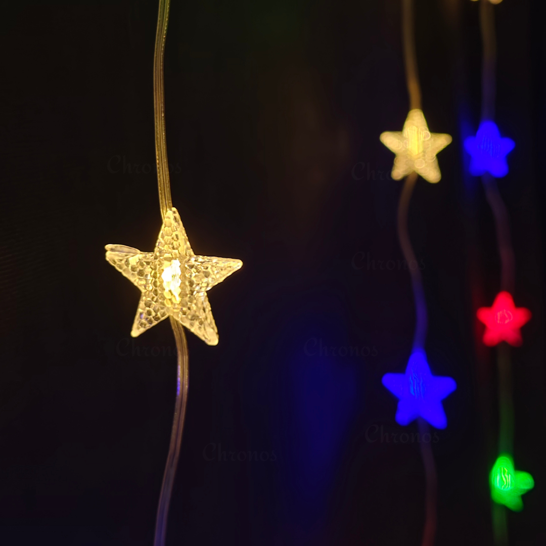Star Curtain String Lights | 8 Modes | Plug & Play