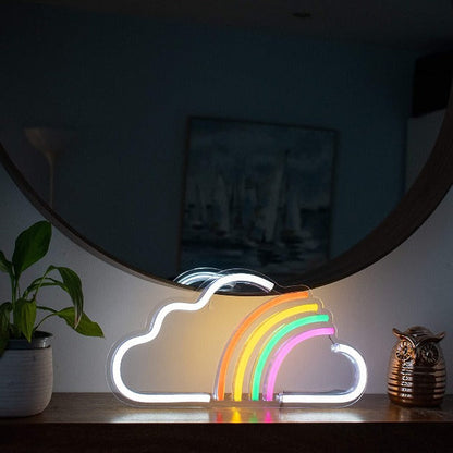 Cloud with Rainbow Neon Sign Light Wall Hanging | USB Operated
