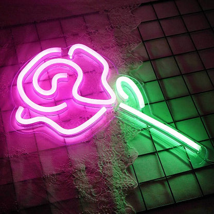 Rose Neon Sign Light Wall Hanging | USB Operated