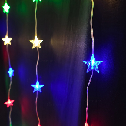 Star Curtain String Lights | 8 Modes | Plug & Play