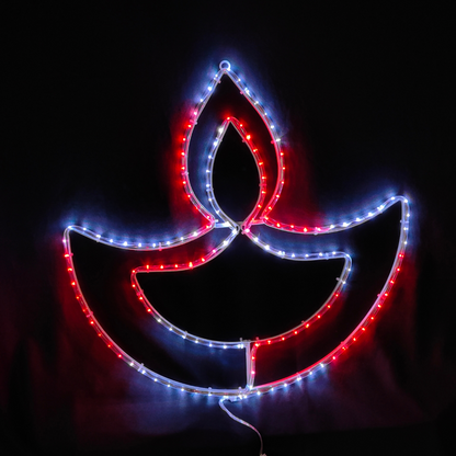 Pixel RGB LED Diya Hanging |  Neon Flex Light | 17 Modes