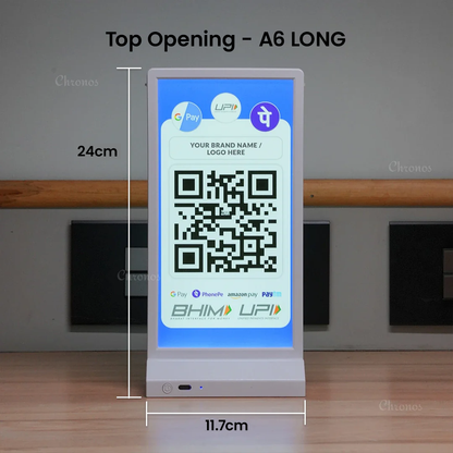 Rechargeable Dual-Sided LED Light Box | Tabletop Sign Board for Restaurants, Bars & Retail Stores – A4/A5/A6, White