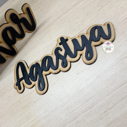 3D Wooden Name Plate