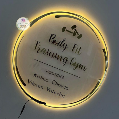 Gym LED Name Plate