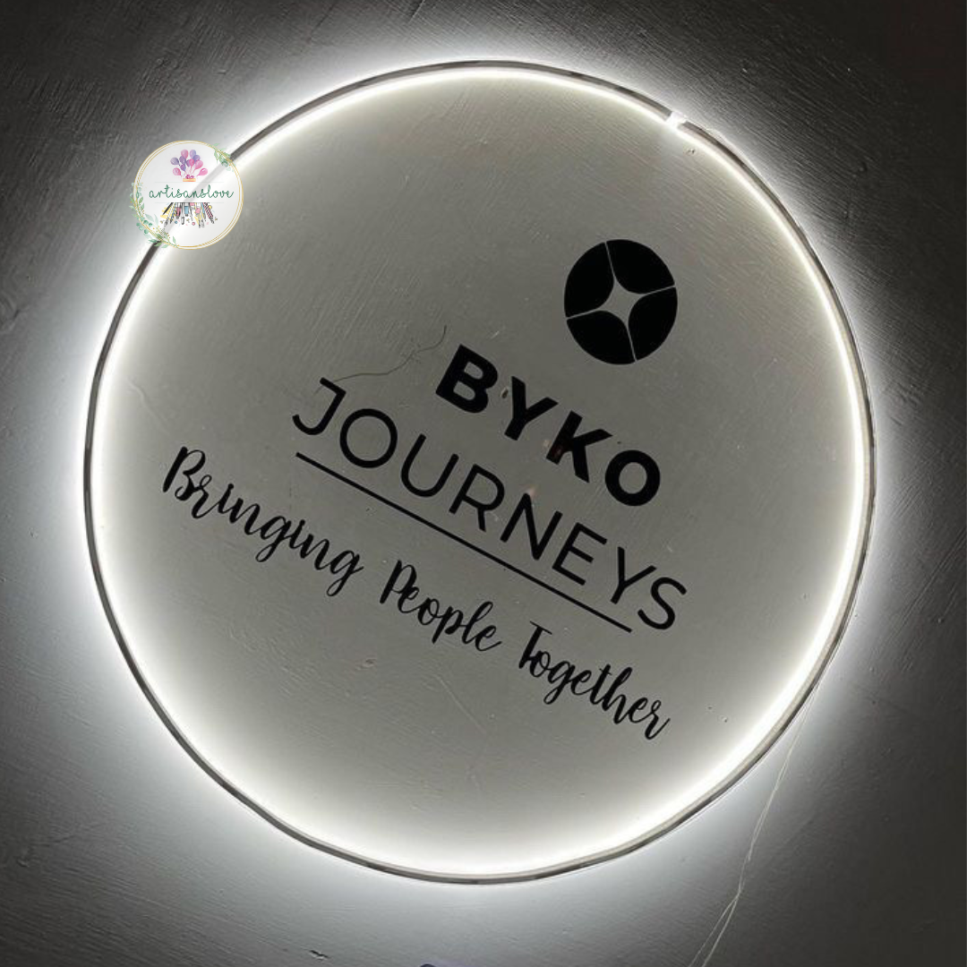 Logo round LED name plate