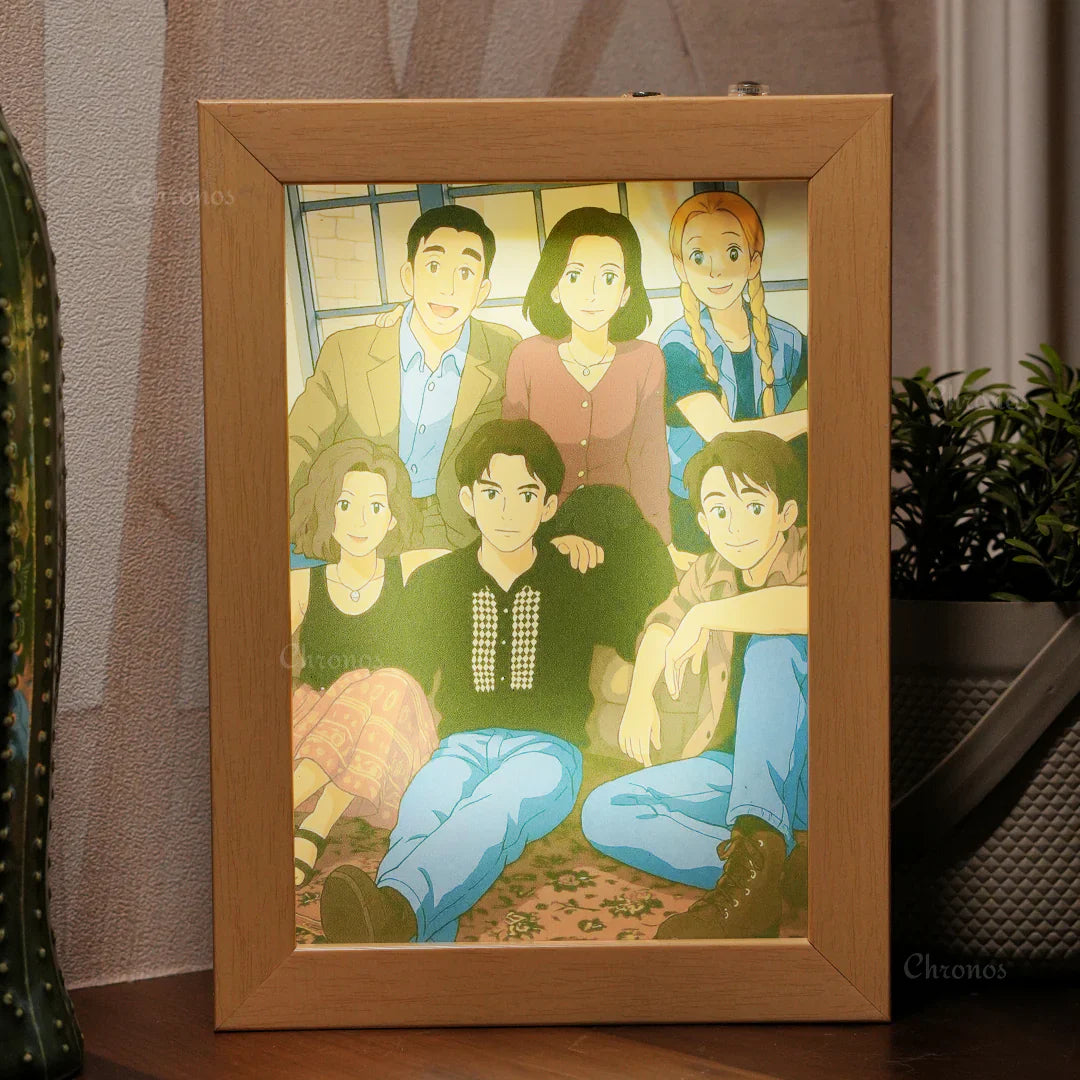 Personalized Ghibli-Inspired Light Photo Frame