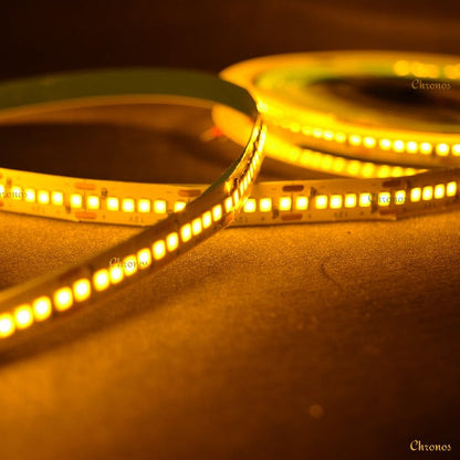 240 LED Strip Lights - Amber Yellow - 5m - 12V - 2835 SMD LED