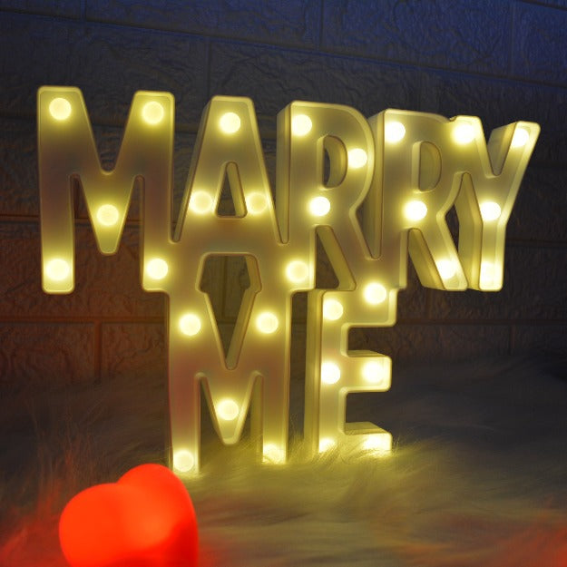 Marry Me Marquee Letter Lights - Alphabet | 10" / 25cm Height