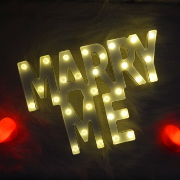 Marry Me Marquee Letter Lights - Alphabet | 10" / 25cm Height