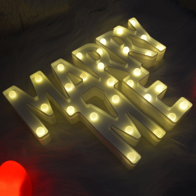 Marry Me Marquee Letter Lights - Alphabet | 10" / 25cm Height