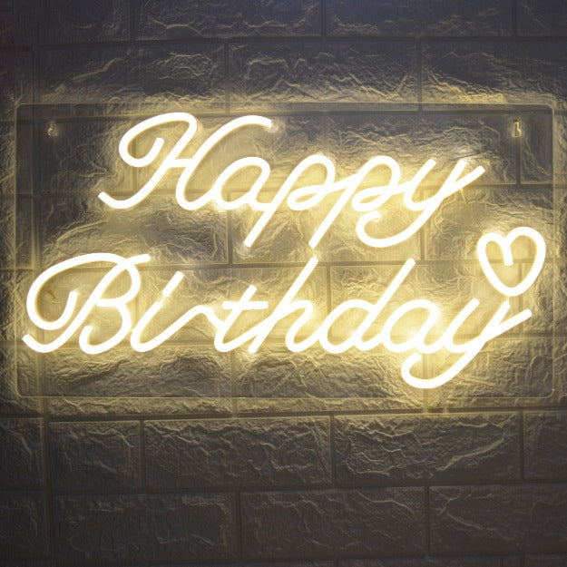 Happy Birthday Neon Sign Light | USB Operated