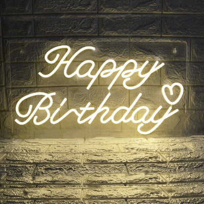 Happy Birthday Neon Sign Light | USB Operated