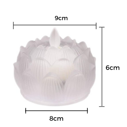 Lotus LED Moving Wick Candle | Warm White | Pack of 6