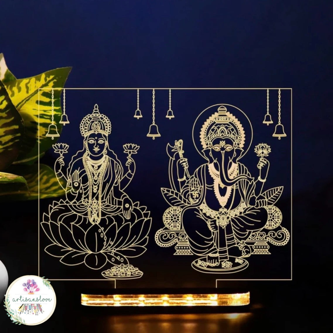 Ganesha-Lakshmi LeD Lamp