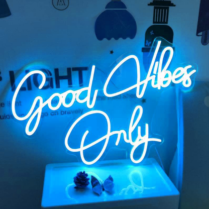 Good Vibes Only Neon Sign Light