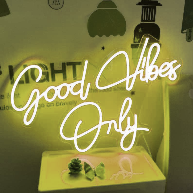 Good Vibes Only Neon Sign Light