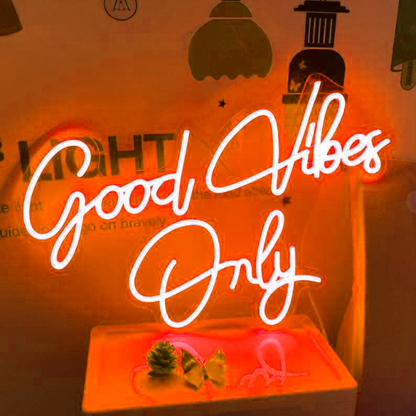 Good Vibes Only Neon Sign Light
