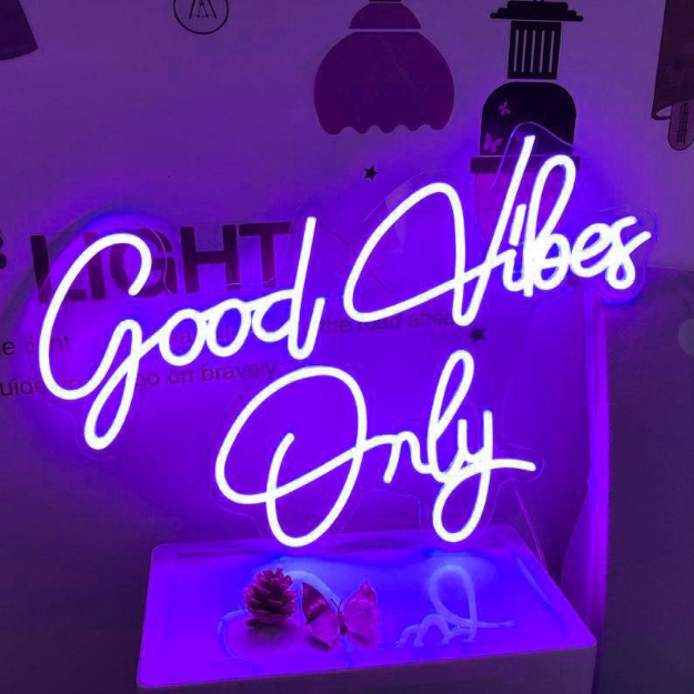Good Vibes Only Neon Sign Light