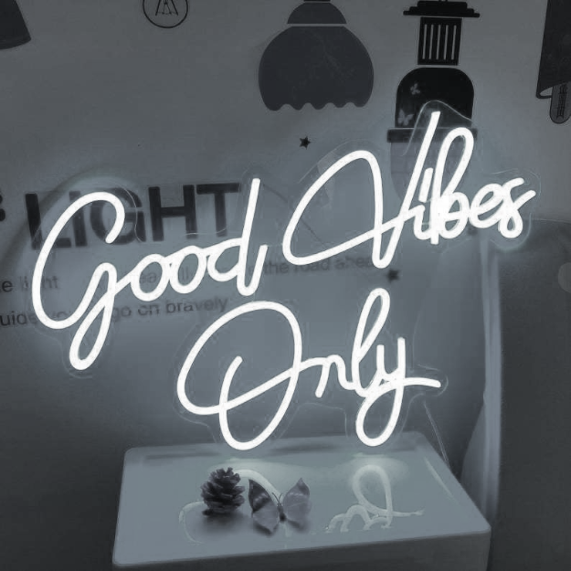 Good Vibes Only Neon Sign Light