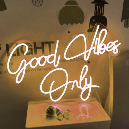 Good Vibes Only Neon Sign Light