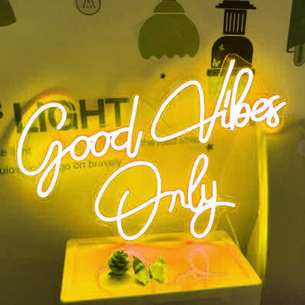 Good Vibes Only Neon Sign Light
