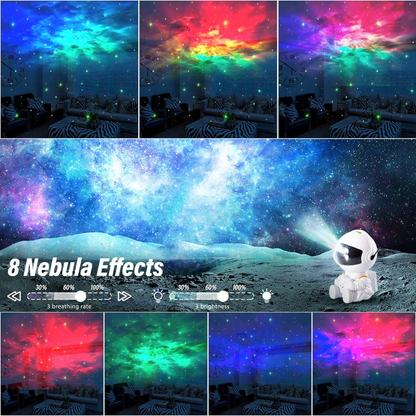 Sitting Astronaut Galaxy Projector Lamp with Remote Control