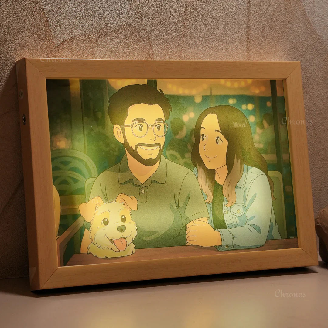 Personalized Ghibli-Inspired Light Photo Frame