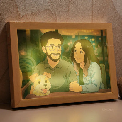 Personalized Ghibli-Inspired Light Photo Frame