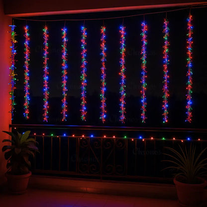 Glitter Curtain LED String Light | Multi Color | Diwali Decoration