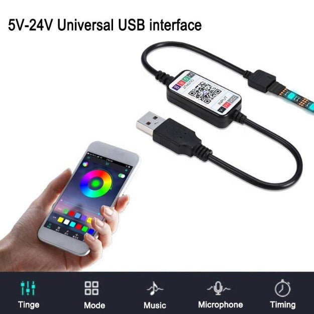 RGB LED Strip Lights USB Powered | Smart App Operated