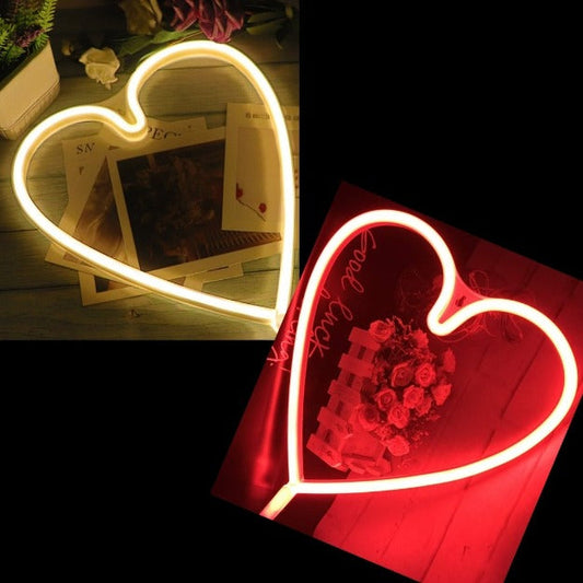 Heart Neon Sign Light| Battery & USB Operated