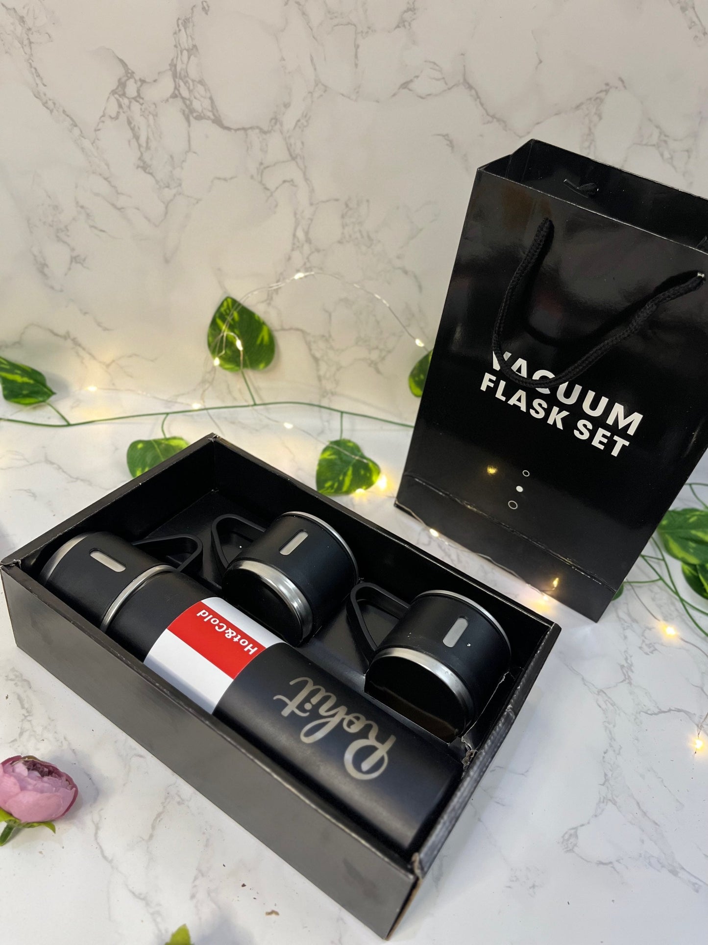 Vacuum flask + mug set