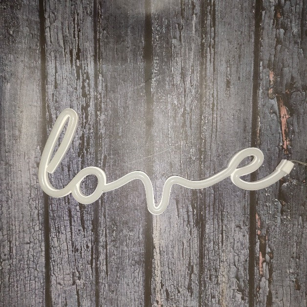 Quirky Love Neon Sign Wall Hanging Light | Battery & USB Operated