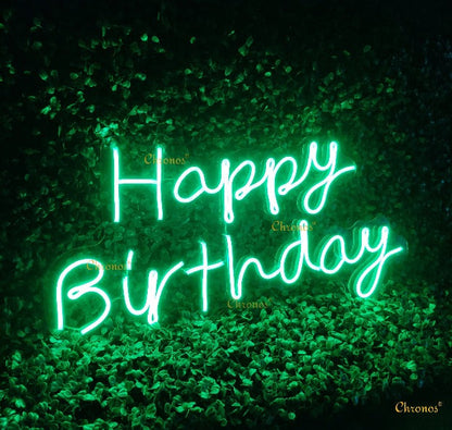 Mini Happy Birthday Neon Sign Light | 12" x 24"