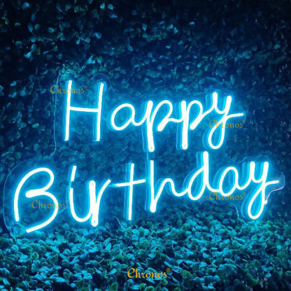 Mini Happy Birthday Neon Sign Light | 12" x 24"