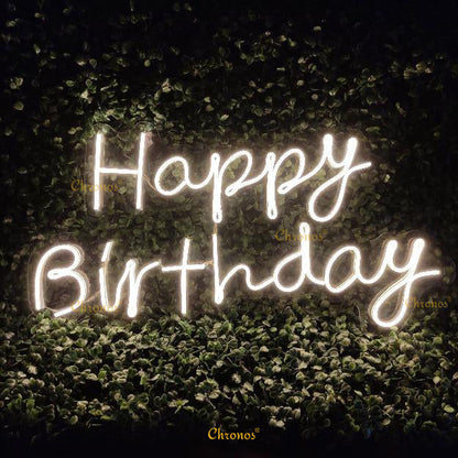 Mini Happy Birthday Neon Sign Light | 12" x 24"
