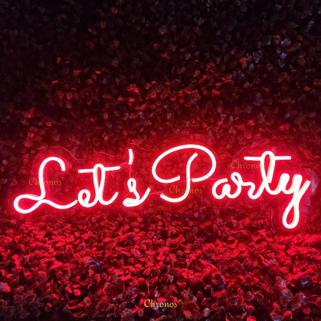 Mini Let's Party Neon Sign Light