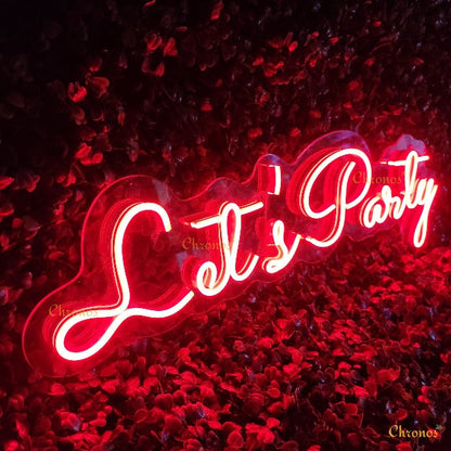 Mini Let's Party Neon Sign Light
