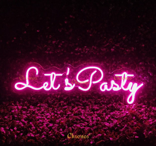 Mini Let's Party Neon Sign Light