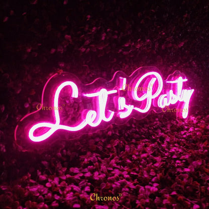 Mini Let's Party Neon Sign Light