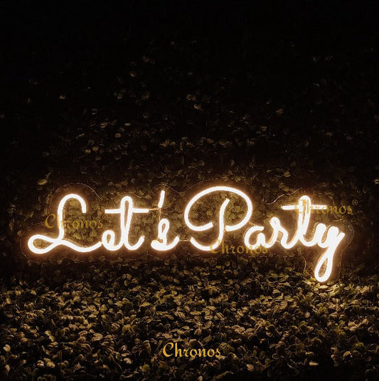 Mini Let's Party Neon Sign Light