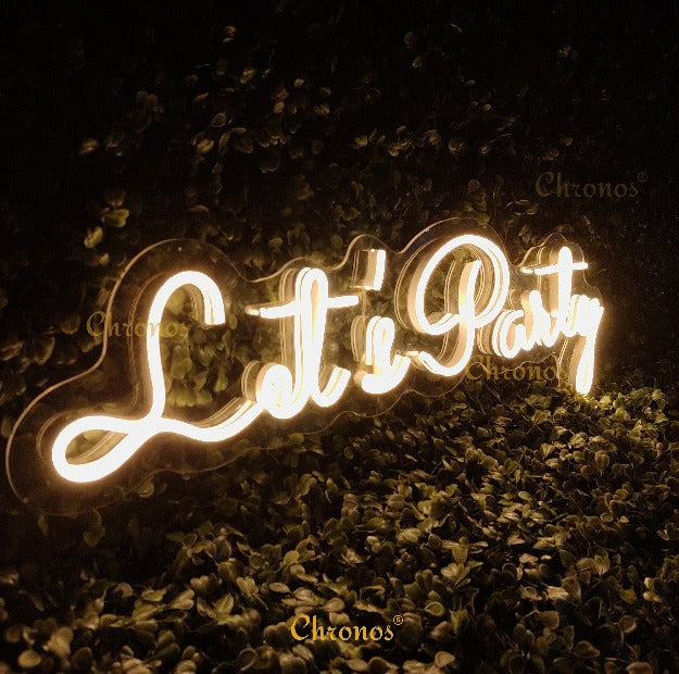 Mini Let's Party Neon Sign Light