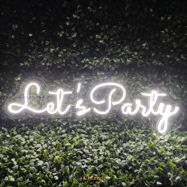 Mini Let's Party Neon Sign Light