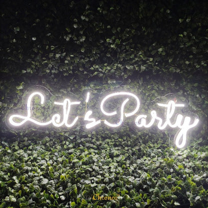 Mini Let's Party Neon Sign Light