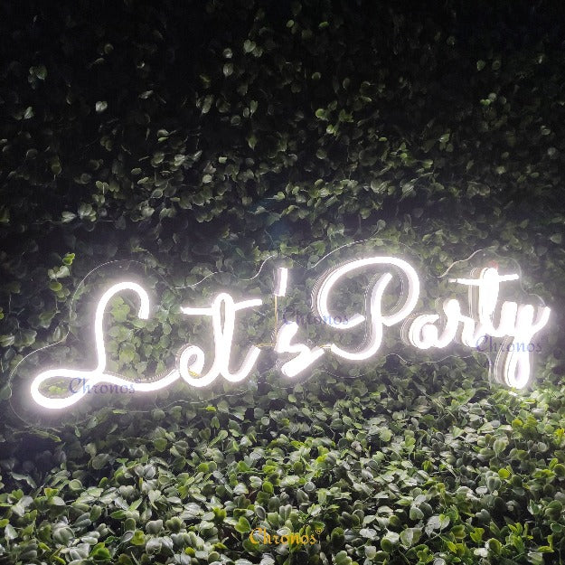 Mini Let's Party Neon Sign Light